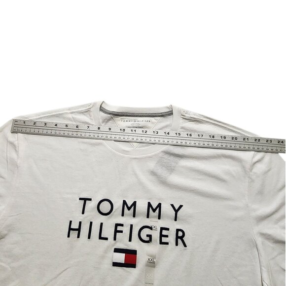 Tommy Hilfiger Men's Short-Sleeve Crewneck Embroidery T-Shirt 2XL White - Picture 4 of 10